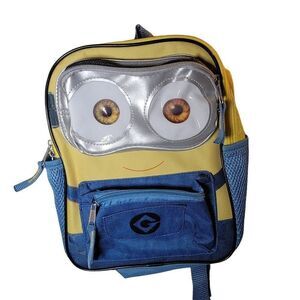 Universal Unisex Kids Yellow Blue Illumination Bottle Holder Minion Backpack OS